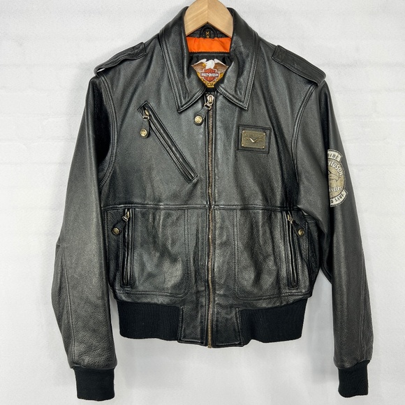 Woman’s medium Harley Davidson leather jacket. Excellent condition